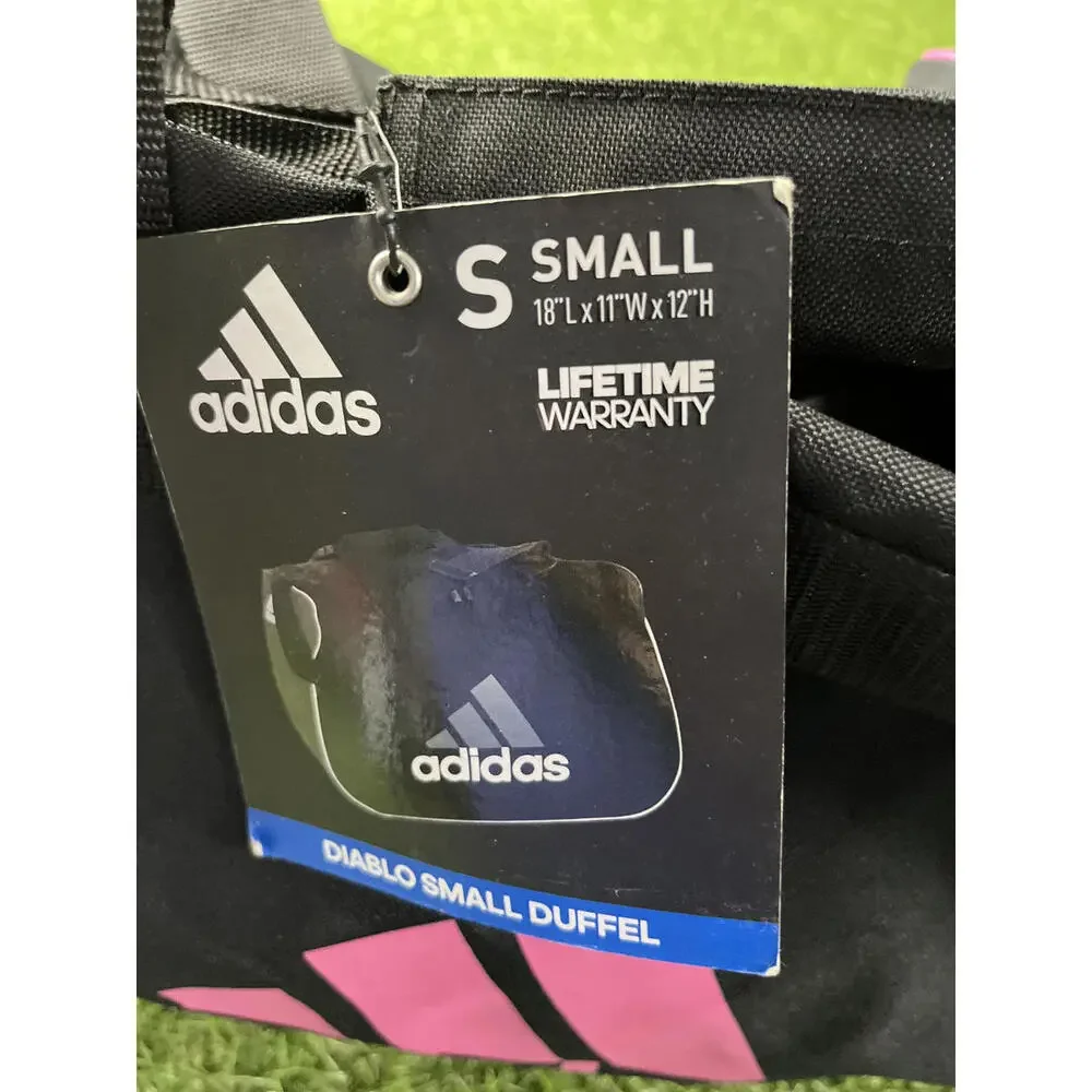 Adidas Small Diablo Duffel Bag‎ - Black with Pink Accents